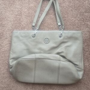 Tory Burch Taupe Leather Shoulder Bag